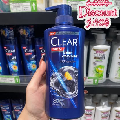 Clear Men Deep Cleanse Shampoo / សាប៊ូកក់សក់ Clear Men / 清扬男士深层洁净洗发露