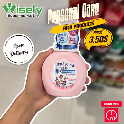 洗手液Kirei Kirei Refreshing Grape Foaming Hand Soap / សាប៊ូលាងដៃ Kirei Kirei ក្លិនទំពាំងបាយជូរ / 狮王 Kirei Kirei 奇丽洁葡萄清爽泡沫